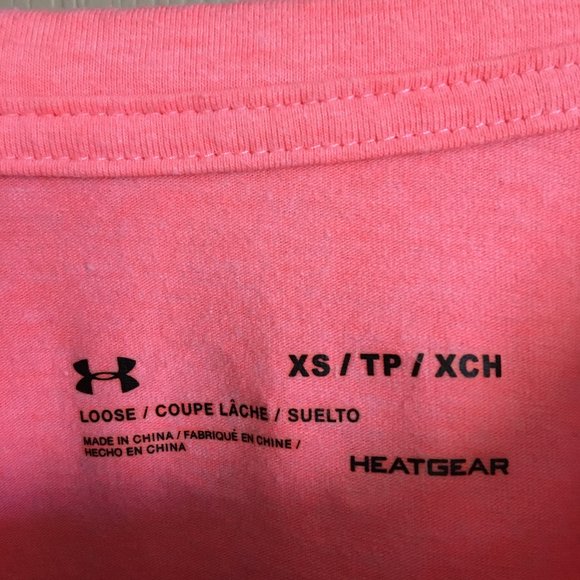 UnderArmour HEATGEAR Loose Pink Muscle Tank, XS - Picture 4 of 6